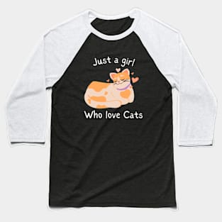 Purrfectly Feline: A Cat-Loving Girl's Delight Baseball T-Shirt